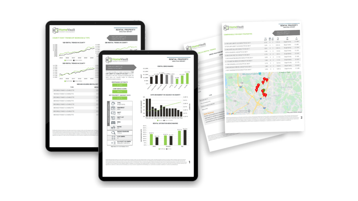 Farmington | HomeVault An illustration of HomeVault's free rental analysis report